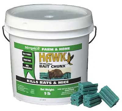 Hawk 31270 Chunx Rodent Bait 9 Lb Effective Pest Control