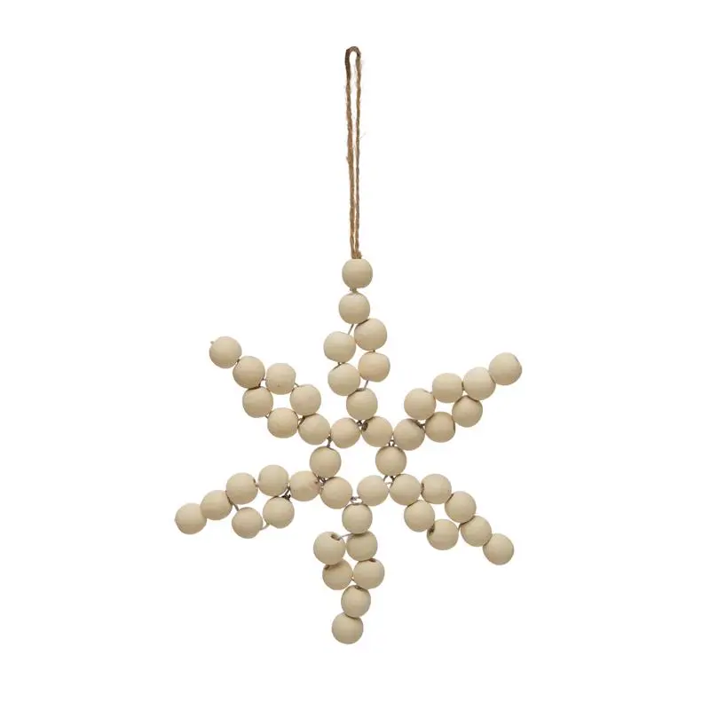 Creative Co-Op White Bead Ornament 1 Inch Diameter Pack 12 Christmas Tree Decor