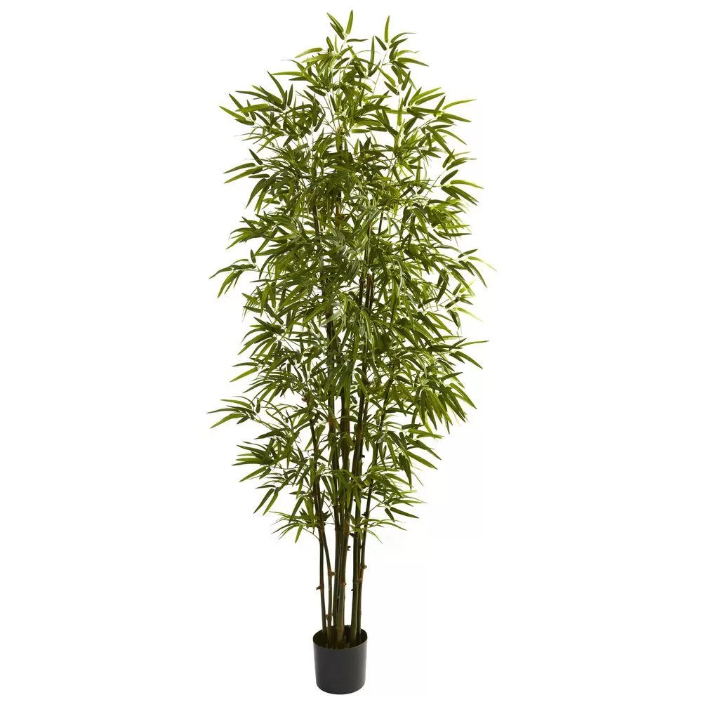 Nearly Natural 7 ft Green Bamboo Tree Home or Office Decor