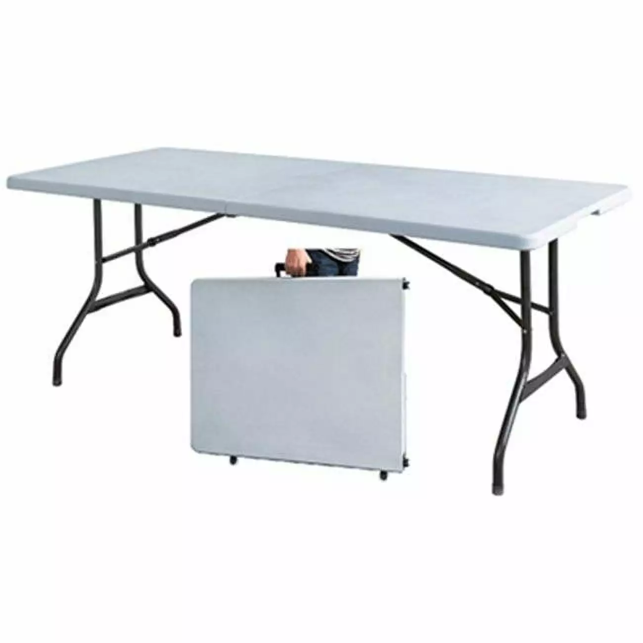 TBL-072W 30 x 72 Inch Deluxe Polypropylene Injection Molded Banquet Table Daphne's Dinnette