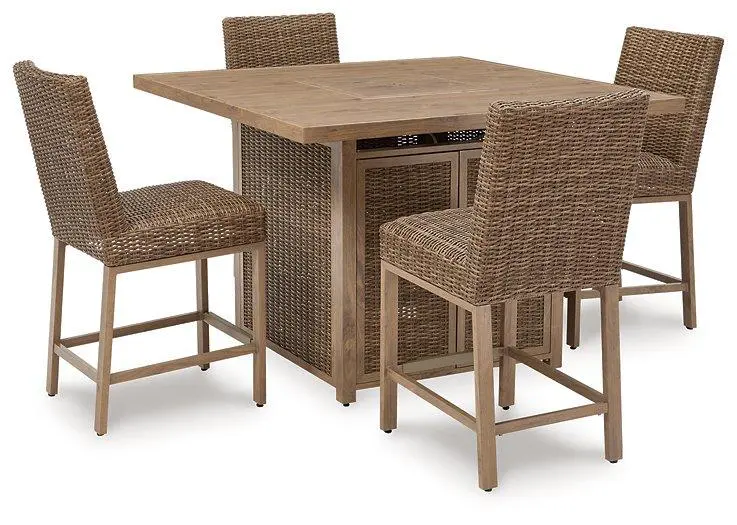 Walton Bridge Outdoor Bar Set - Patio Bar Table Stools