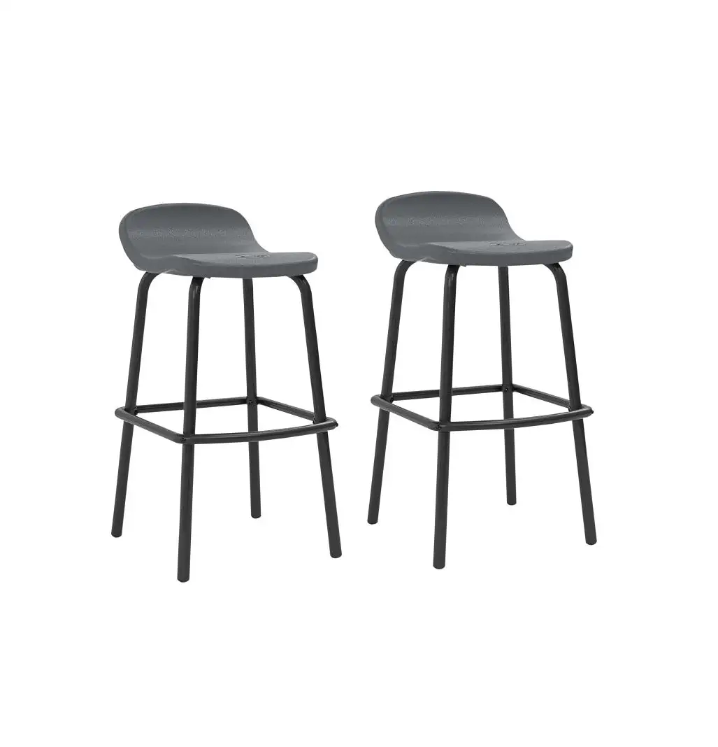 Suncast BMBS2PK Outdoor Bar Stool 300 lb Capacity 2 Pack Weather Resistant