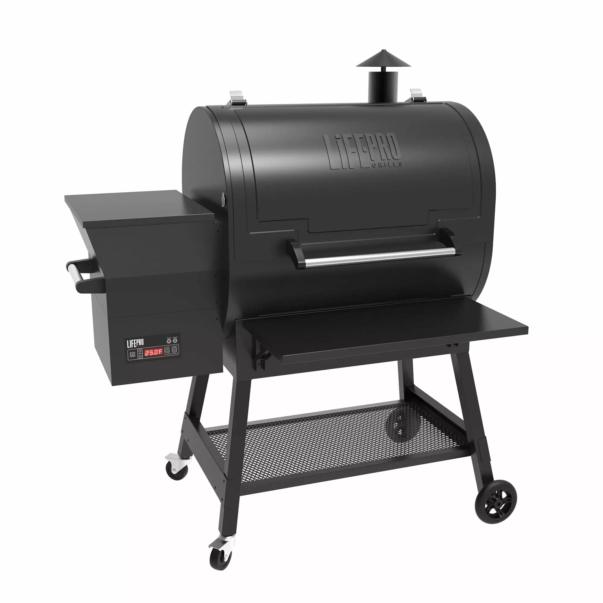 LifePro SCSP1500LP 1500 Square Inch Barrel Precision Wood Pellet Smoker Grill Digital Control