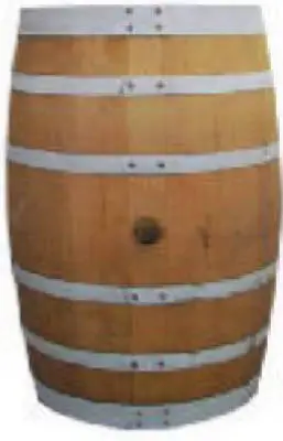 Real Wood B120 Genuine Oak Whole Barrel Planter Garden and Outdoor Decor