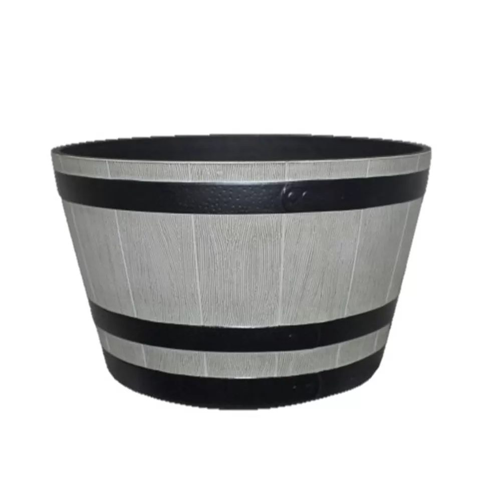 Southern Patio HDR-055457 Whiskey Barrel Planter 15.4 Inch Outdoor Decor