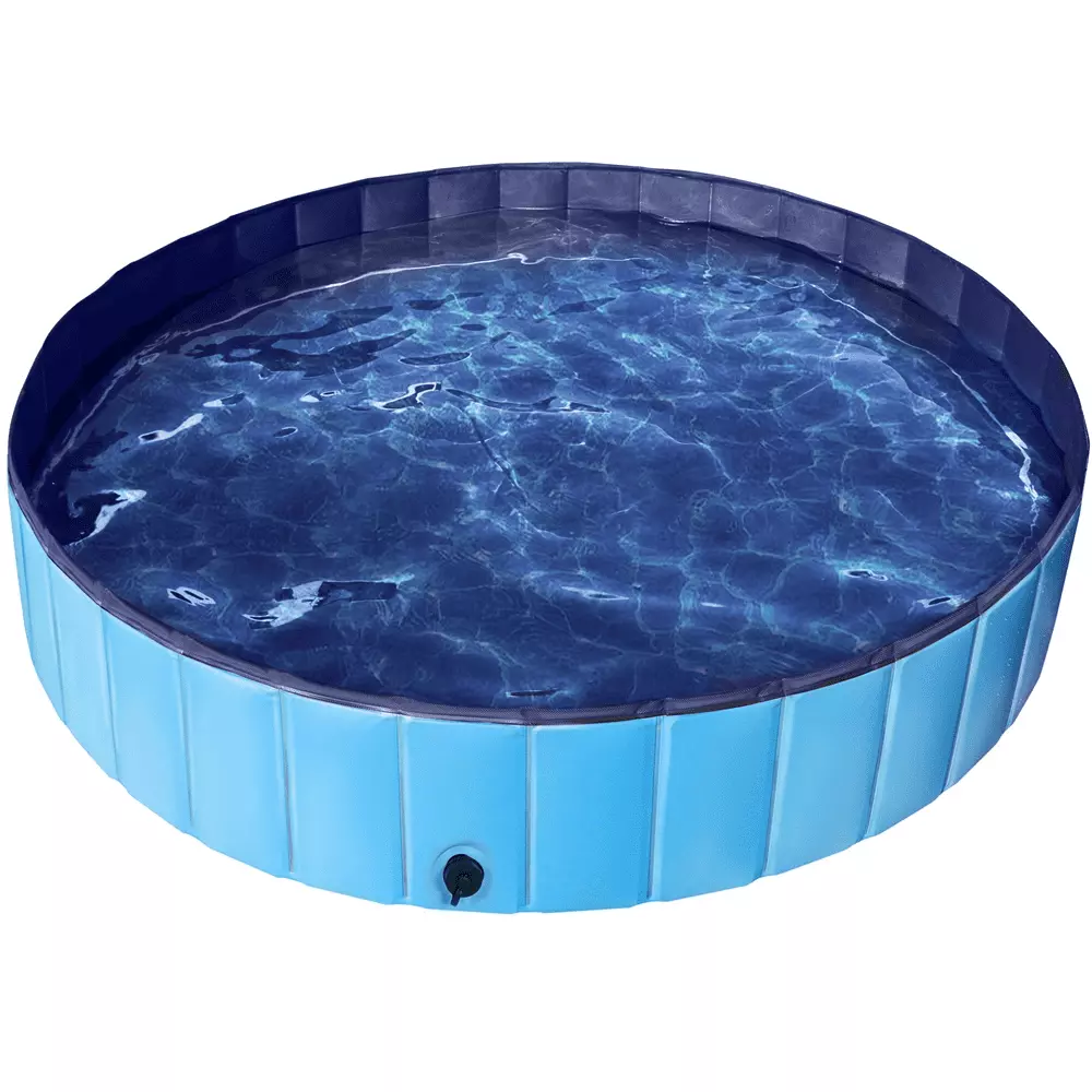 Renwick 63 Inch Foldable Pet Swimming Pool Bathing Tub Indoor Outdoor Use 39