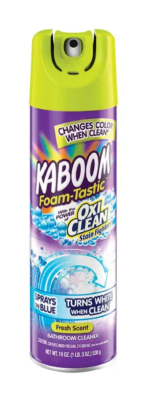 Kaboom Foam-Tastic Bathroom Cleaner Oxiclean 19 oz Pack 8 - Powerful Foaming Cleaner