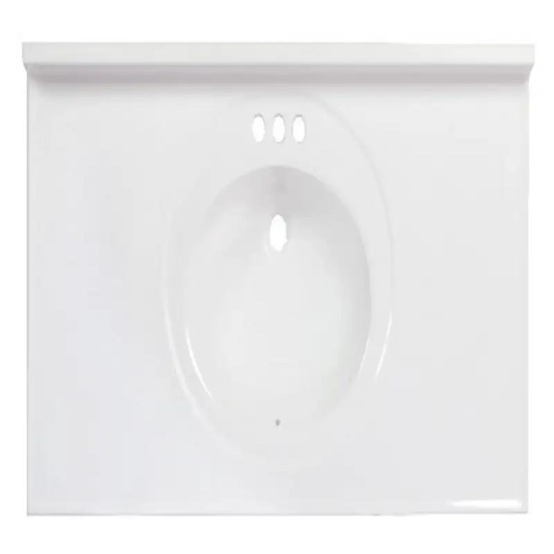 Arstar Standard Cultured Marble Bathroom Sink 49 Inch W X 22 Inch D White Spacious Bathrooms