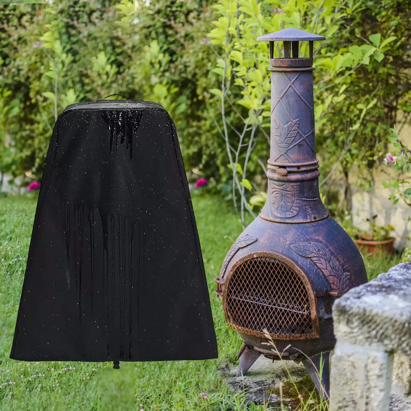 Koolsoo BBQ Oven Cover Waterproof Grill Cover Outdoor Camping BBQ Weather Resistant Protector