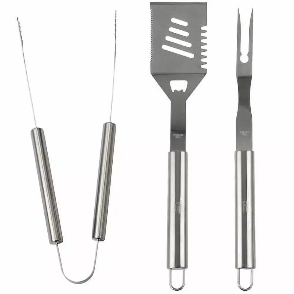 Cheer Gatherion 3 Piece BBQ Grilling Tool Set Essential Stainless Steel Utensils Cheer Collection