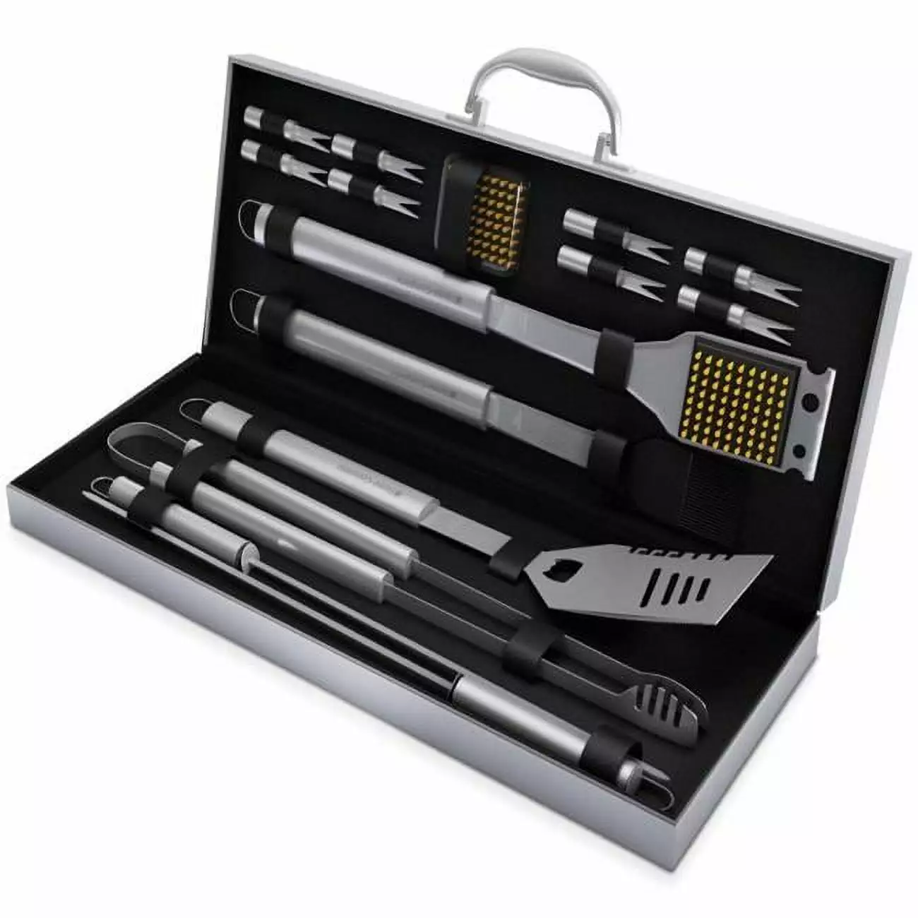 BBQ Grill Accessories 16PC Kitchen Utensils Set Barbecue Tool Kit Anniversary Birthday or Father's Day Gift Men Home-Complete