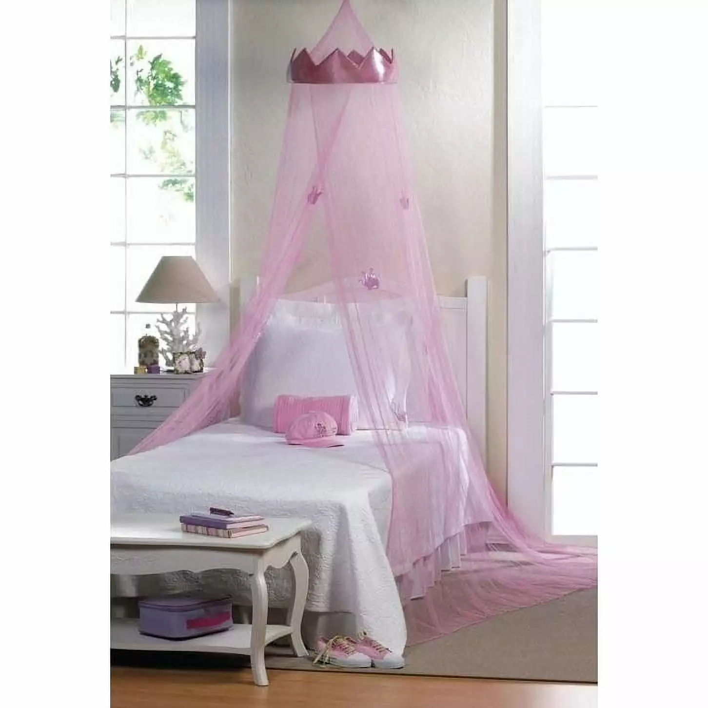Pink Princess Bed Canopy Girls Bedroom Decor Accent Plus