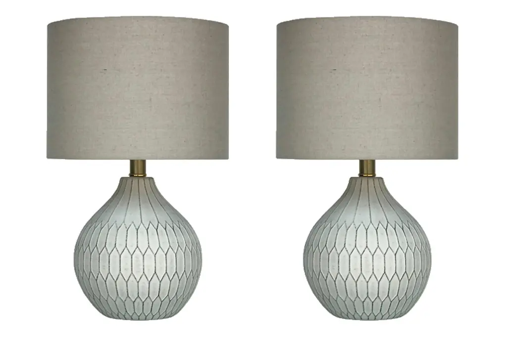 Wardmont Lamp Set - Modern Table Lamps Bedroom or Living Room