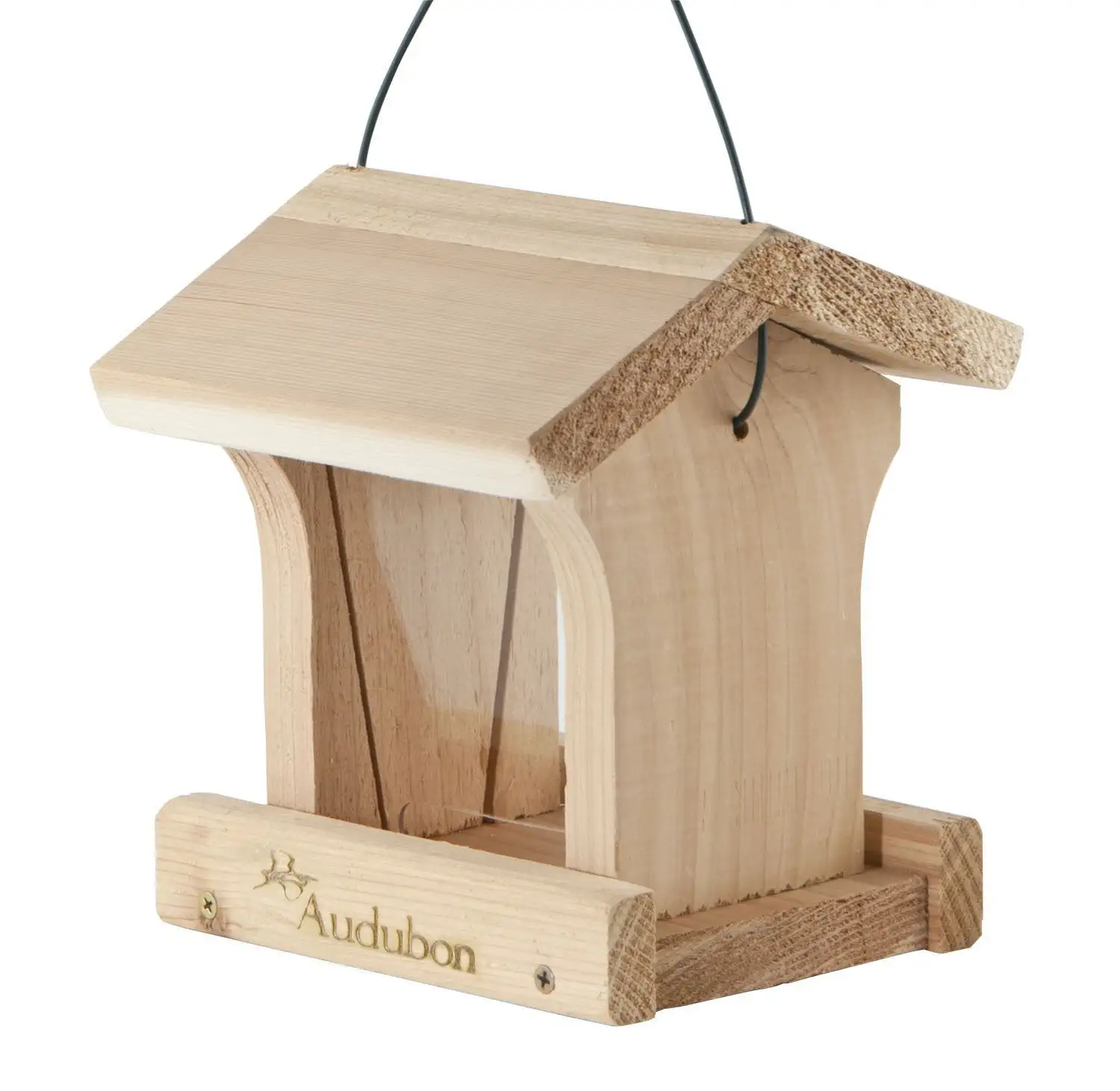 Audubon Natural Inland Cedar Bird Feeder 8.75 Inches Hand Crafted Garden Use