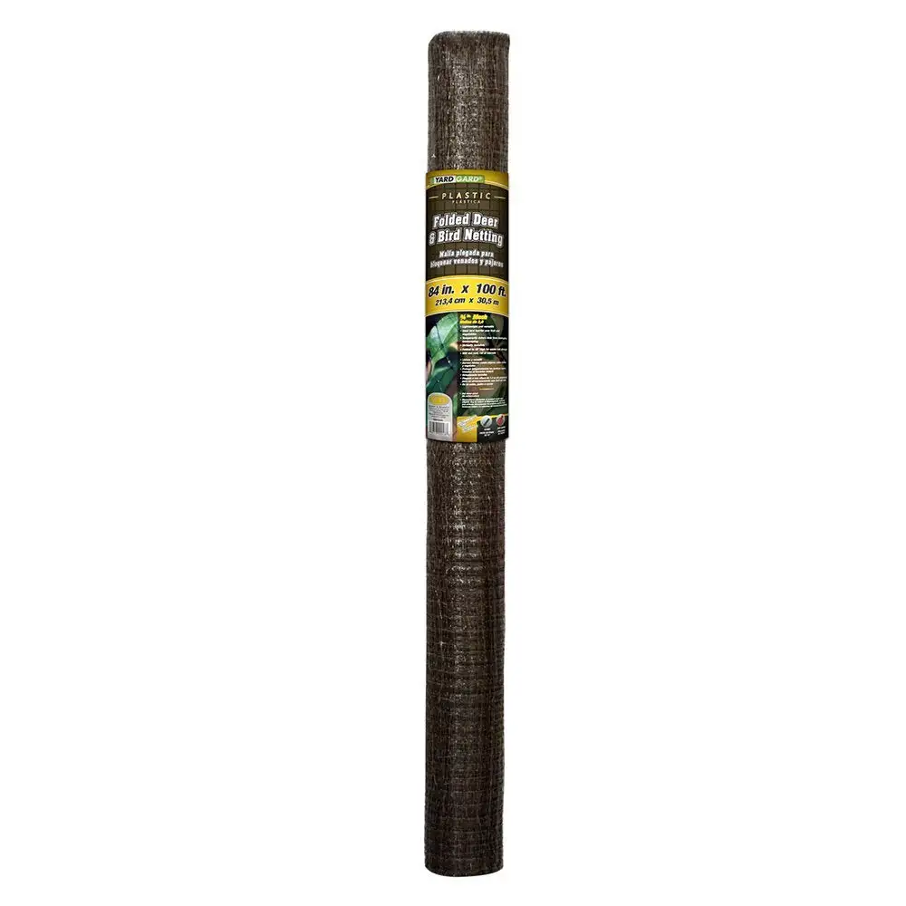 YardGard Plastic Deer & Bird Netting 84 x 100 Feet Black 3/4x3/4 Mesh Garden Protection