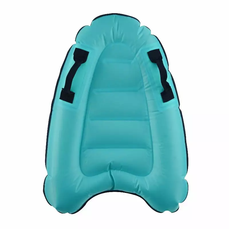 Inflatable Surfboard Lightweight Portable Boogie Board Handles Swimming Aid Pool Floating Mat