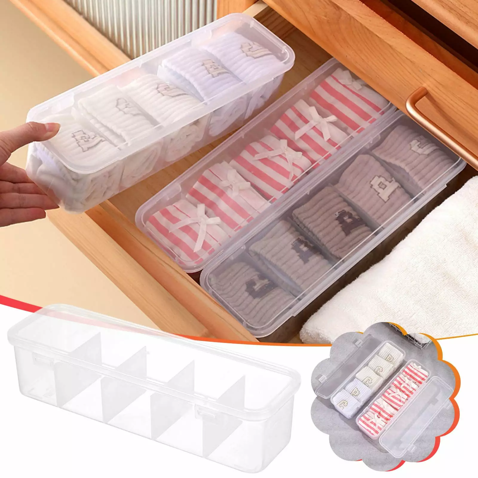 Qiopertar Transparent Book Storage Box Sorting Packaging Shelf Desktop Children's Picture Book Box Deals