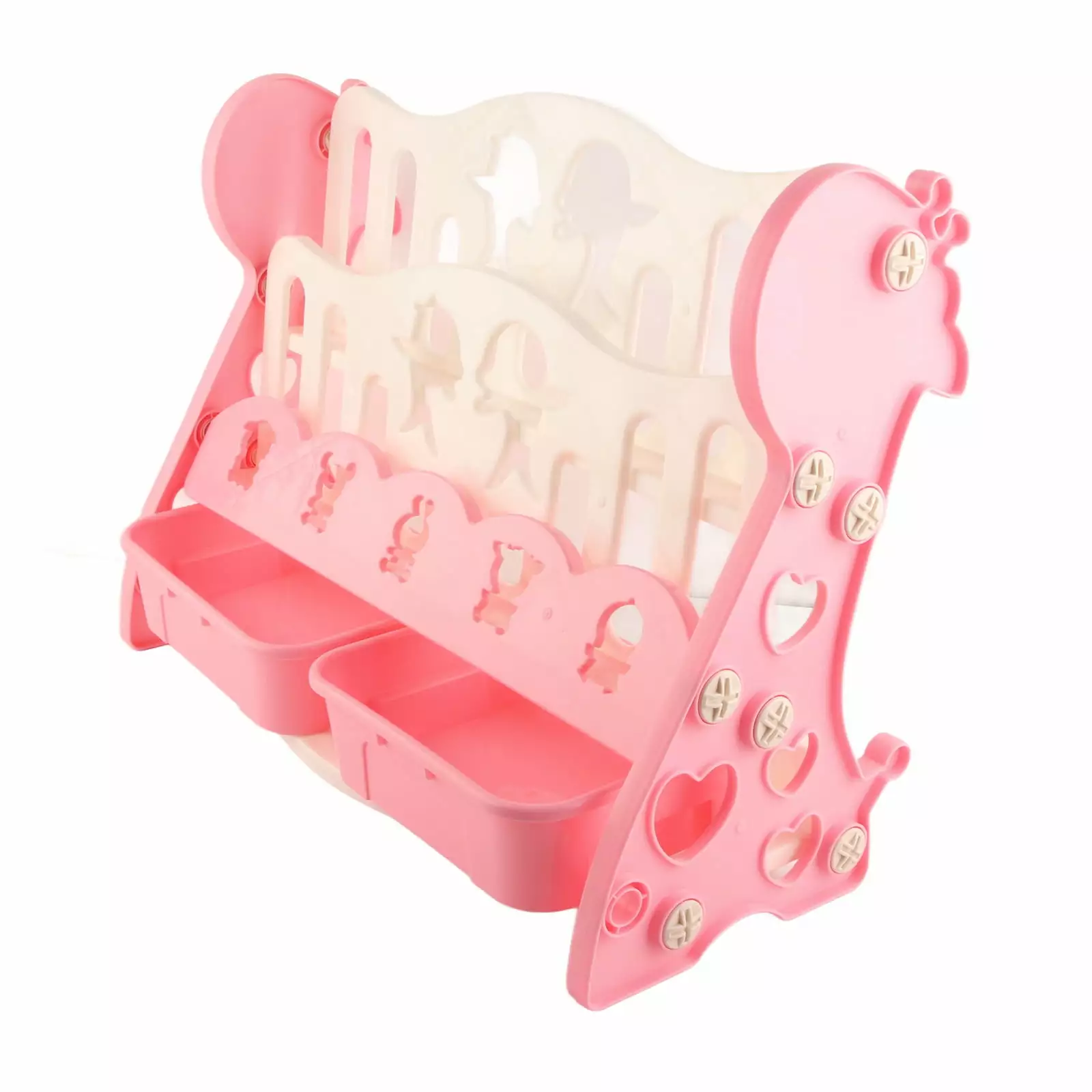 Children's Bookshelf Floor Standing Baby Toy Storage Rack Plastic Book Stand foshanlvwenhanwyj