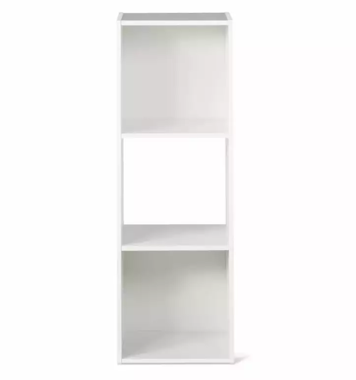 3 Floors Modular Open Storage Bookshelves White Living Room Bedroom Guest Room Office Children's Room and Bathroom Dormito...