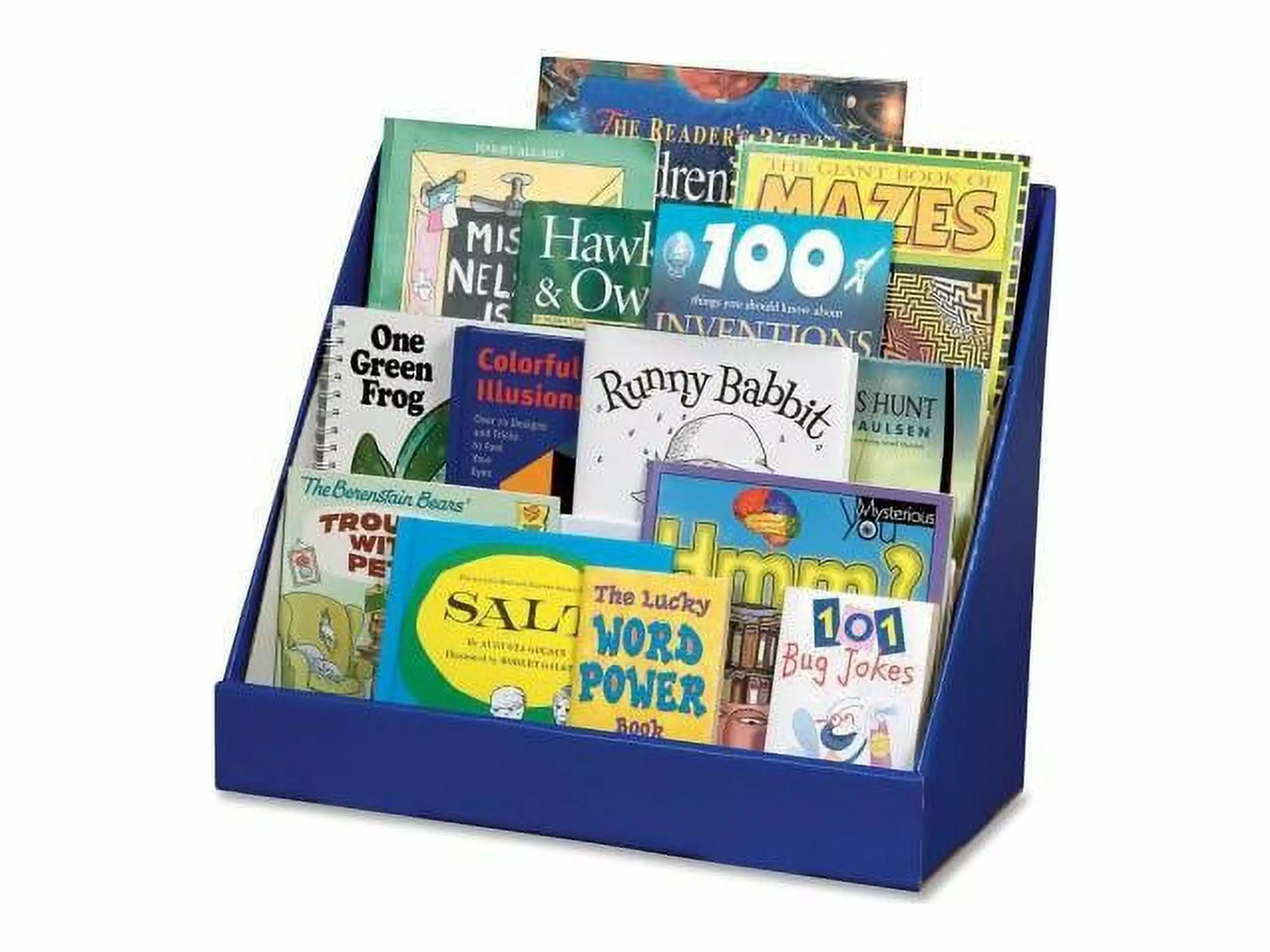 Classroom Keepers Kids Book Rack 3-Tier Blue Glossy Finish Pacon
