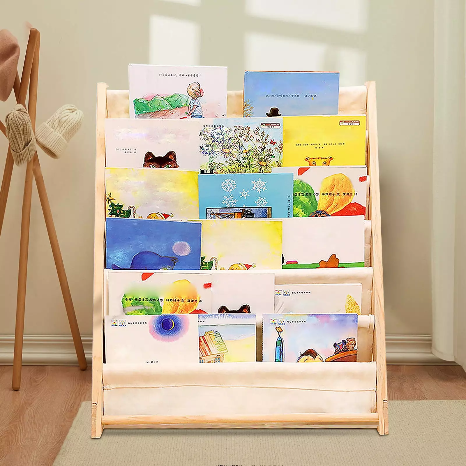 6-Layer Kids Bookshelf Book Display Shelf Toddlers Children Book Storage Organizer Shzicmy