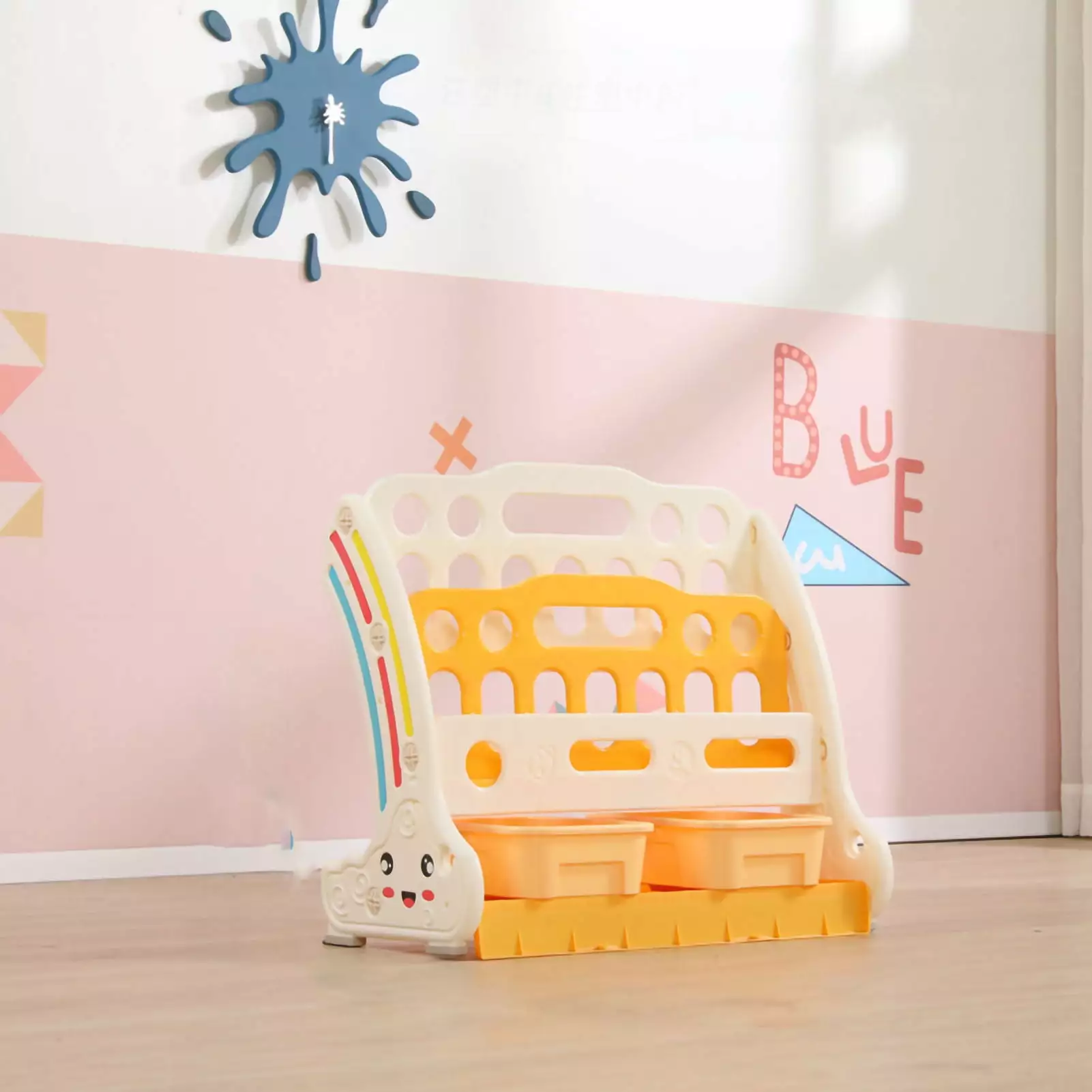 Children Bookshelf 3 Layers Floor Standing - Simple Storage Rack Kindergarten Home xianlieshangmao