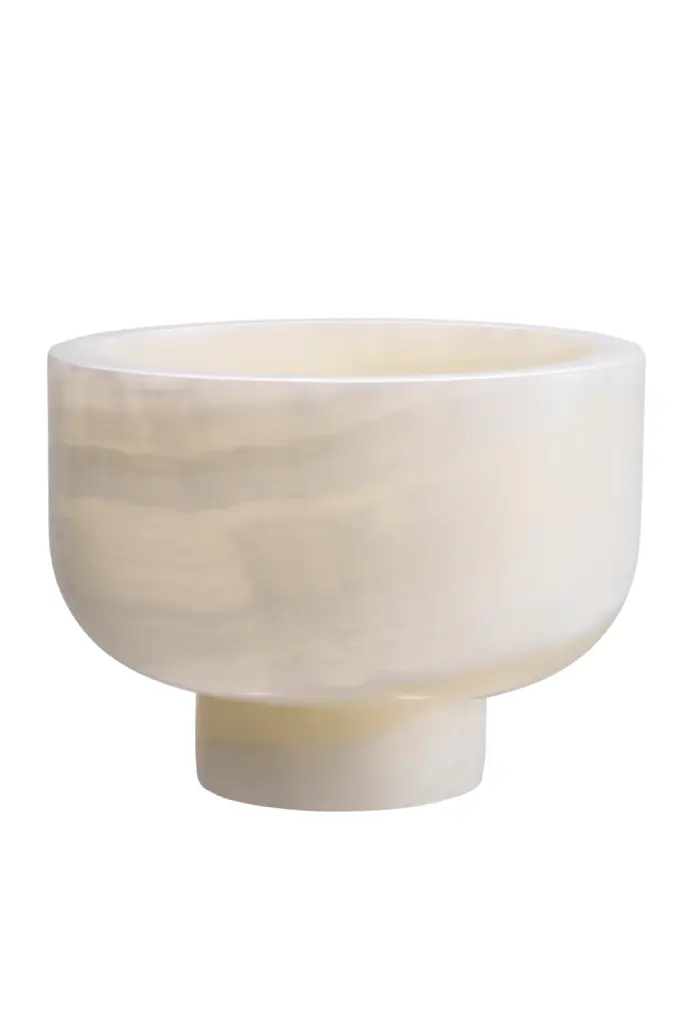 Natural Onyx Fayum Bowl Met x Eichholtz