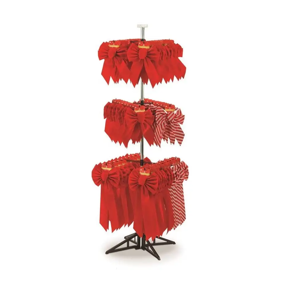 Holiday Trims 7439 Christmas Bow Rack. Velvet. Red