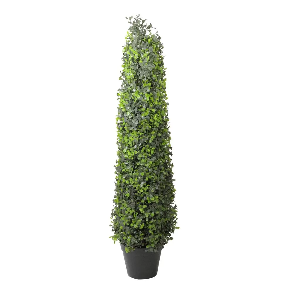 Northlight 36-Inch Potted Artificial 2-Tone Boxwood Topiary Tree Home Decor