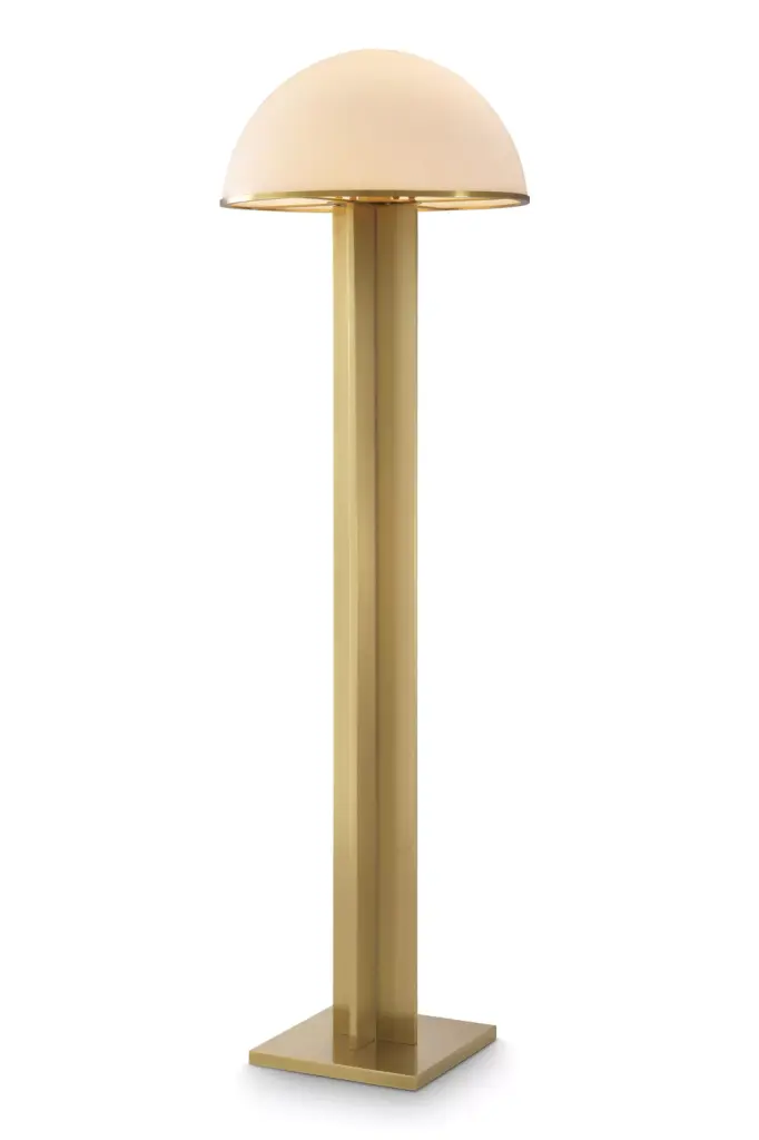 Antique Brass Stemmed Floor Lamp Eichholtz Berkley - Classic Home Lighting