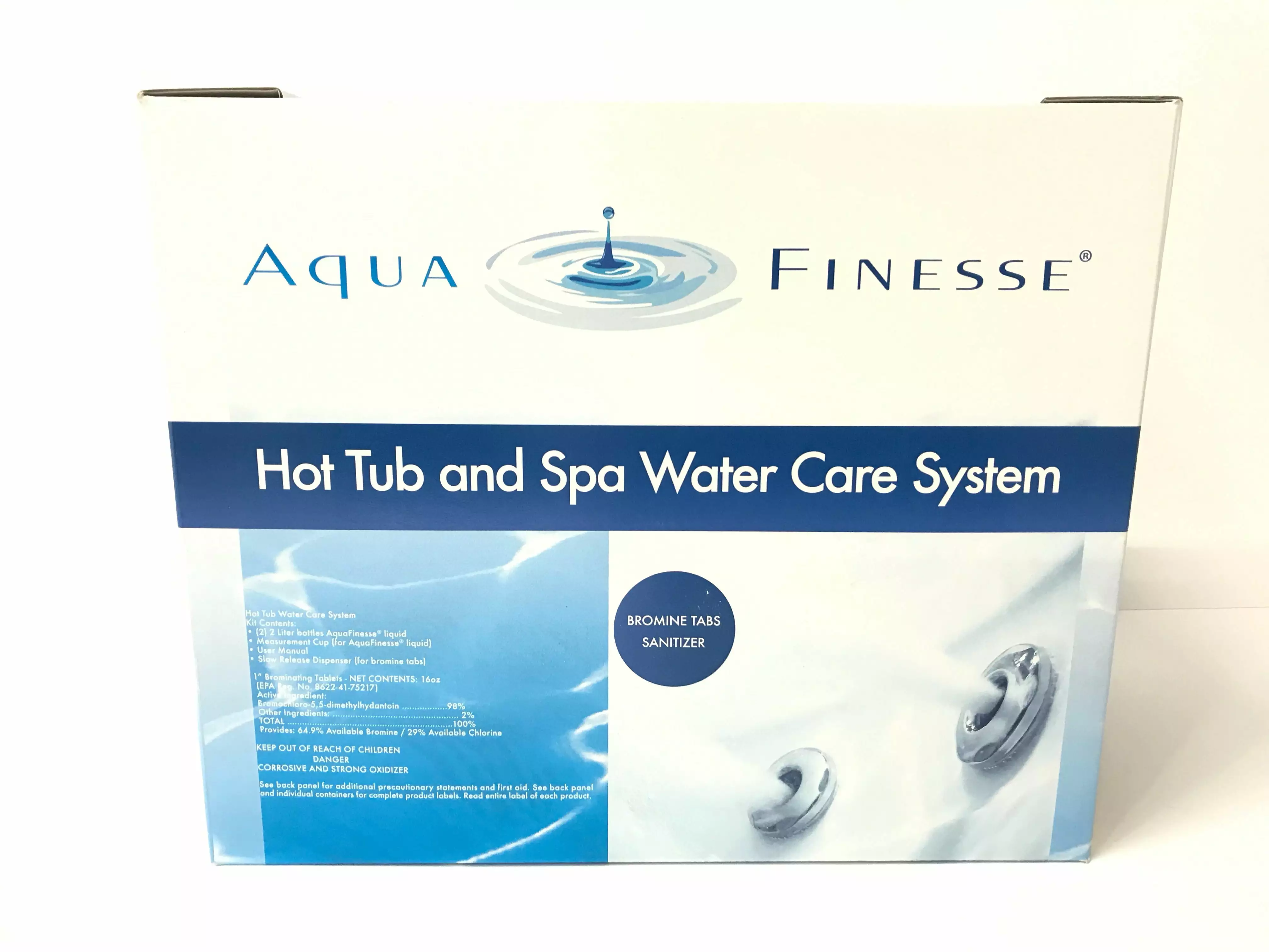 AquaFinesse Hot Tub Bromine Sanitizer Tabs 3 to 5 Month Kit Spa Water Care Bromine