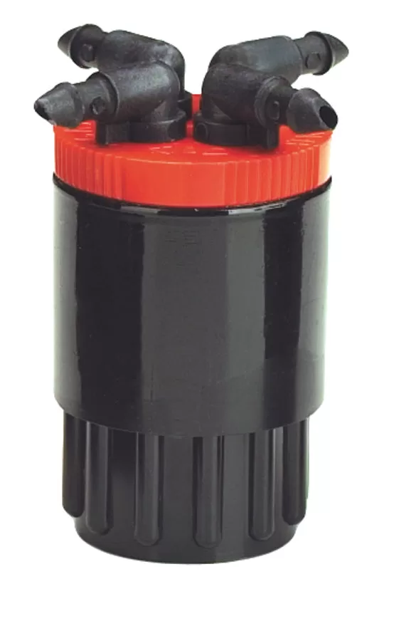 Raindrip QB10UB Four Outlet Bubbler 1/2 Inch 10 GPH Black Drip Irrigation Emitter