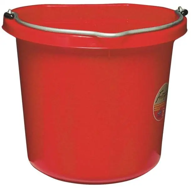 Fortex Fortiflex FB-120R 20 Quart Flat-Sided Red Bucket Home and Garden