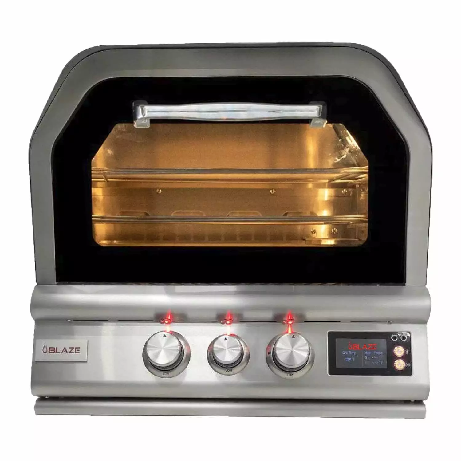 Blaze 26-Inch Built- Natural Gas Outdoor Pizza Oven Rotisserie BLZ-26-PZOVN-NG Home Chefs