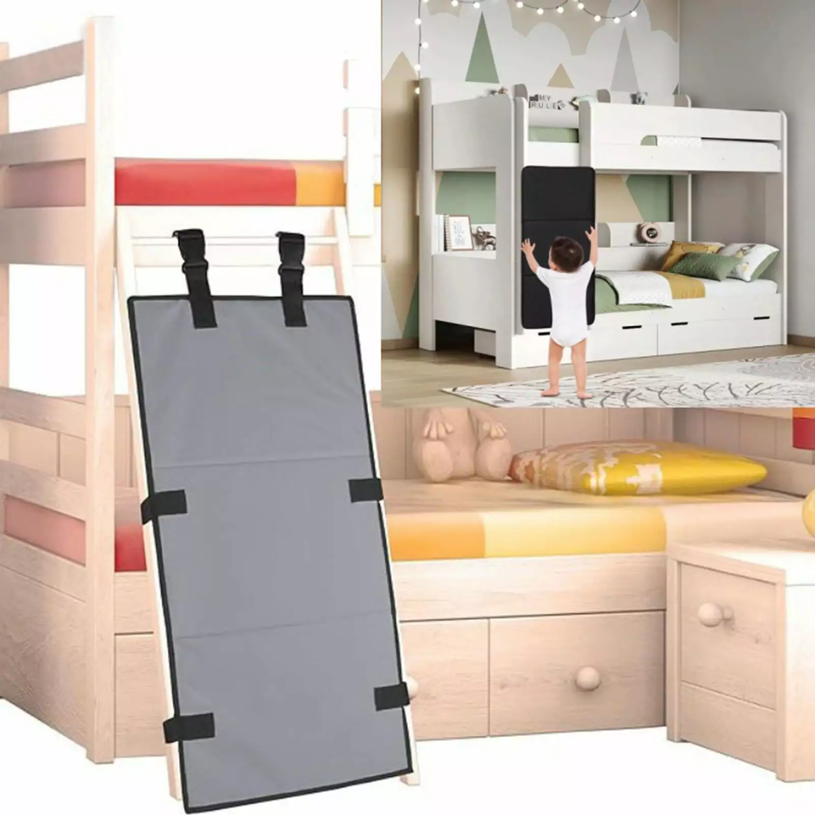 Hezzwei Bunk Bed Ladder Cover Grey - Child Safety Ladder Lock Kids Furniture Protection ZYNIC