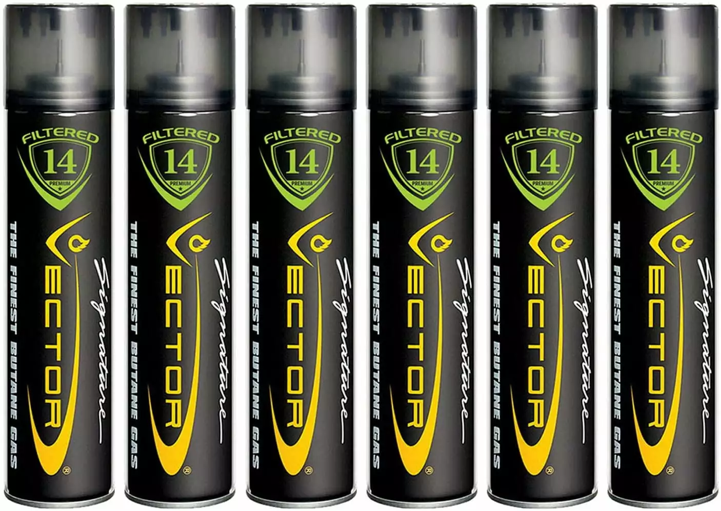 Vector Quintuple Perfectd Butane Gas Fuel Refill 6 Cans Lighters and Stoves