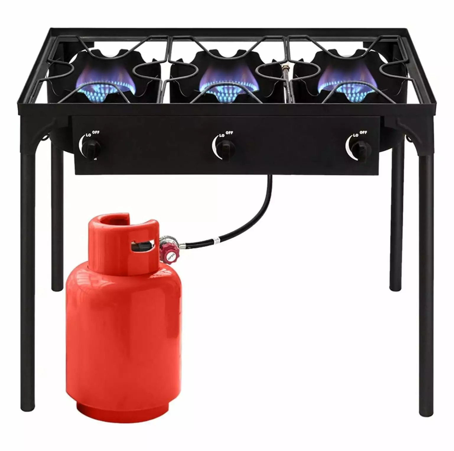 BULYAXIA 3 Burner Propane Gas Stove 225000 BTU Outdoor Cooking