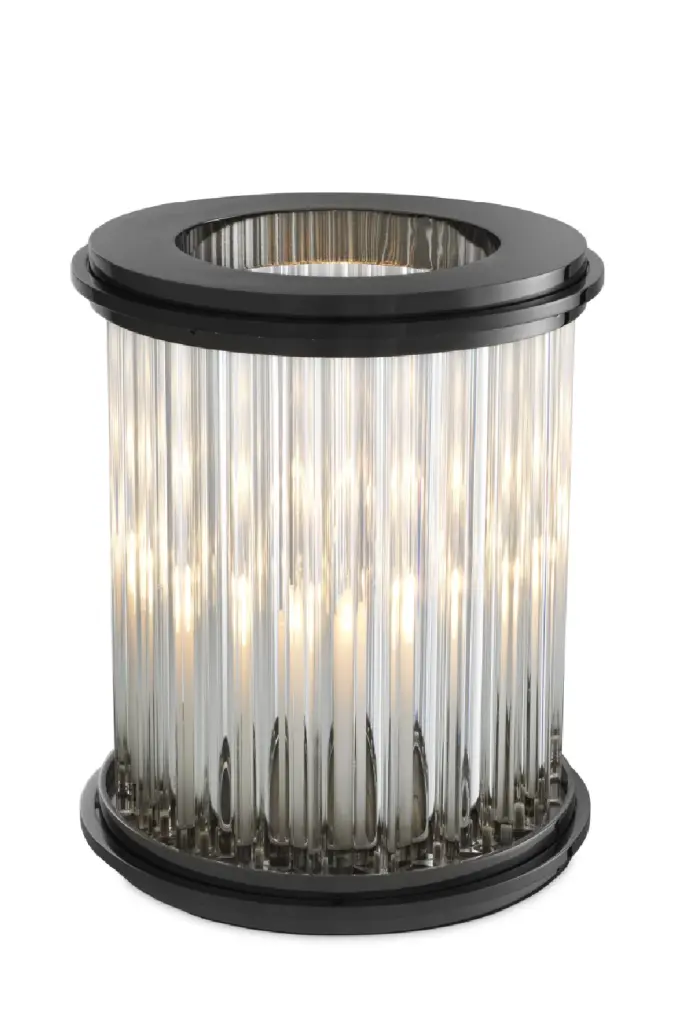 Eichholtz Bayswater Round Hurricane Glass Candle Holder Home Decor