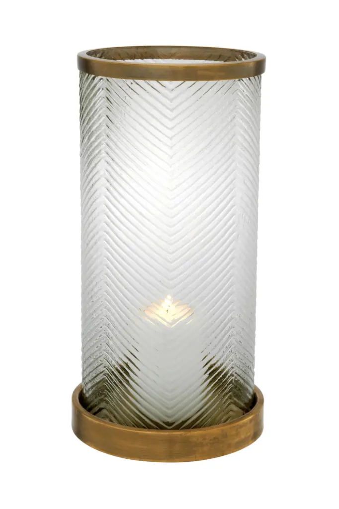 Eichholtz Paloma Round Glass Hurricane Elegant Table Centerpiece