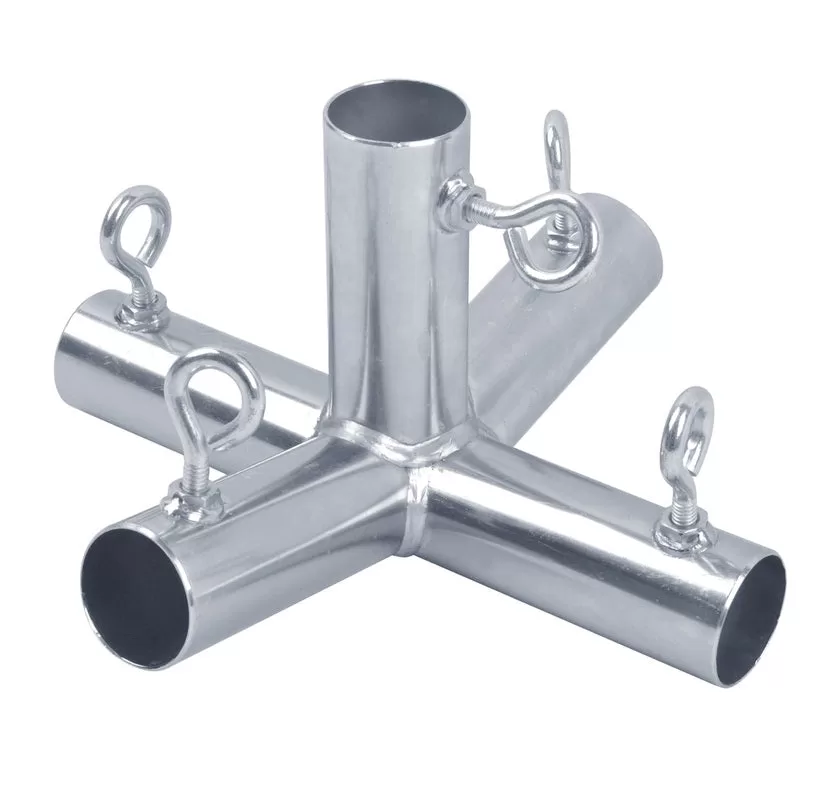 AHC 7402118 P5F Peak Center Canopy Fitting 1-1/2 Inch Silver Canopy Tents