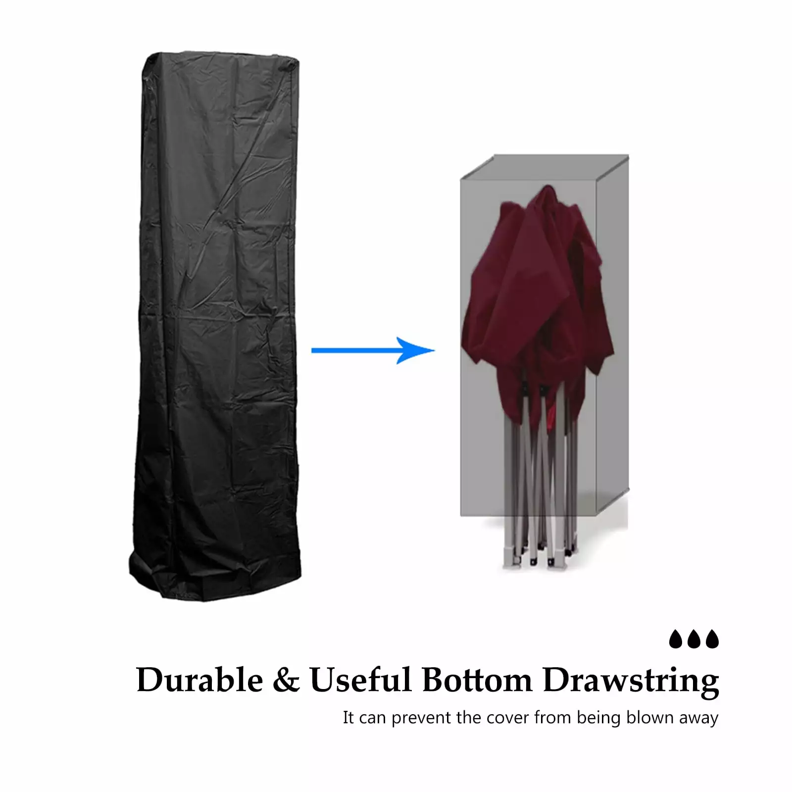 Cover.Cover Waterproof Heavy-duty Weather Resistant Canopy Cover Outdoor Use Andoer