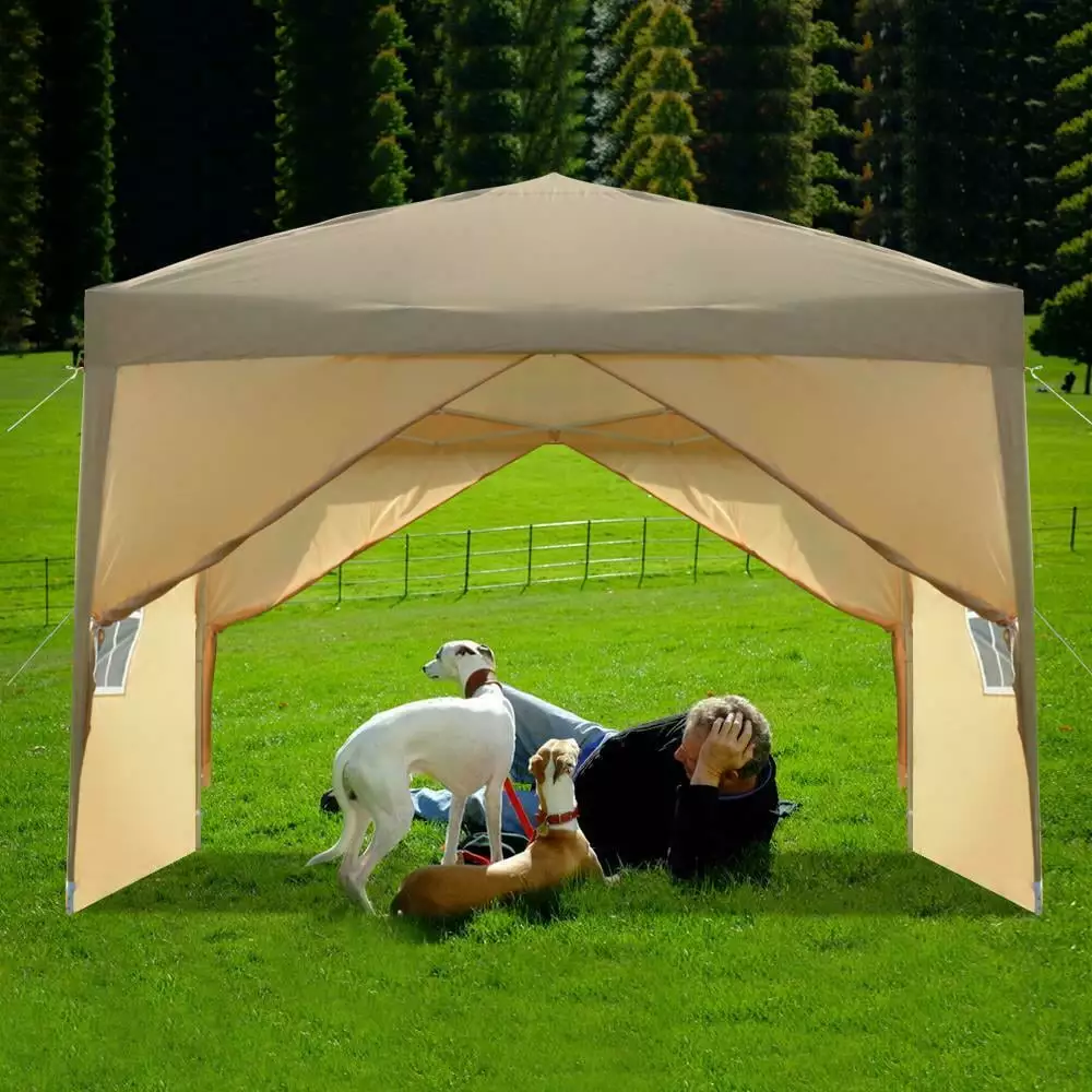 Brand New 10x10 Outdoor Waterproof Gazebo Canopy Tent 4 Removable Sidewalls and Windows Parties Weddings Beach BBQ Just Bu...