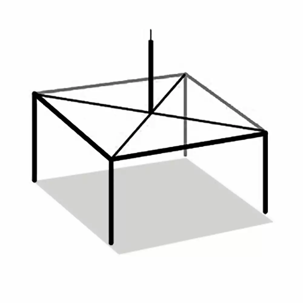 TentandTable 10x10 High Peak Outdoor Party Canopy Tent Frame Only White Waterproof