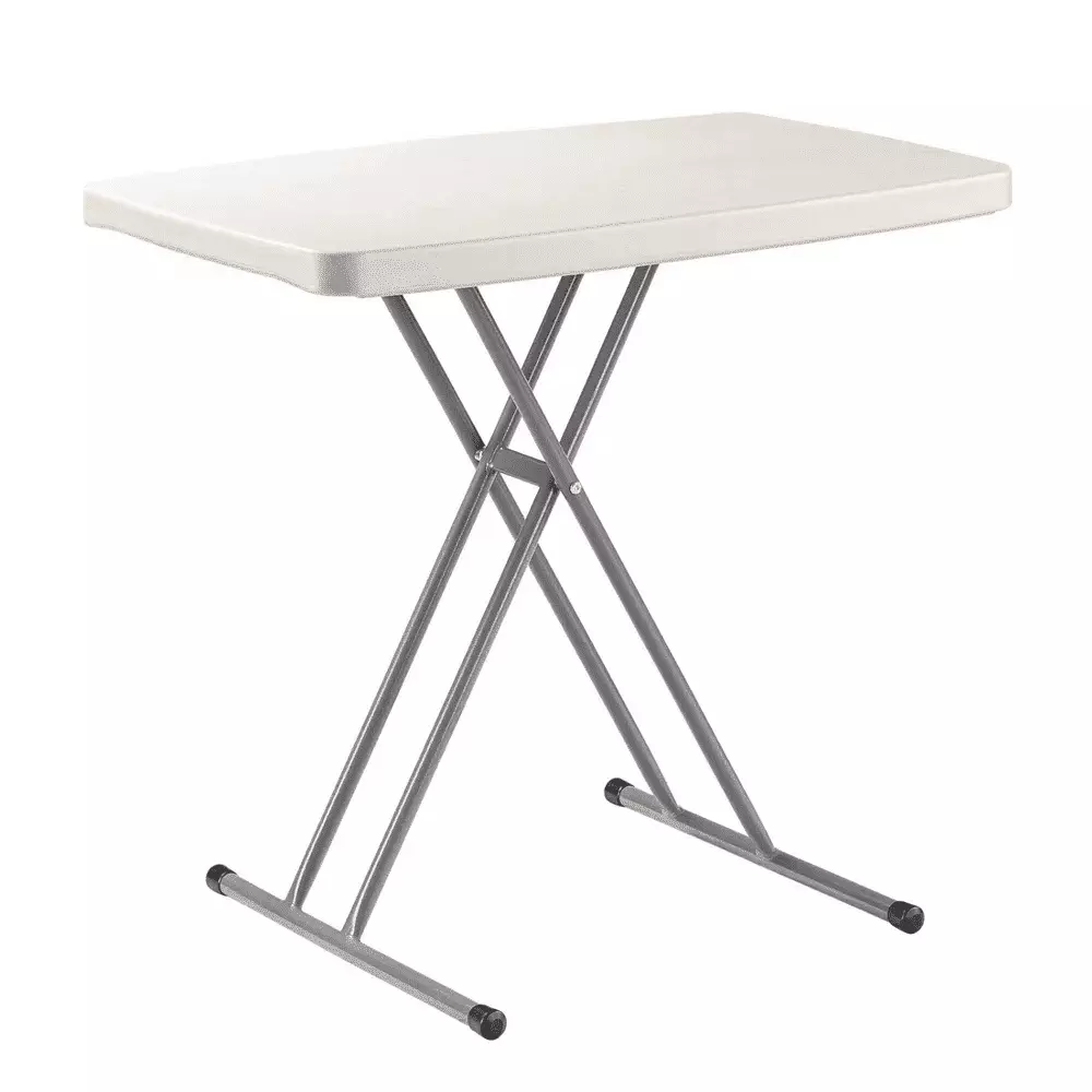 20x30 Inch Height Adjustable Personal Folding Card Table Speckled Gray GWHONG