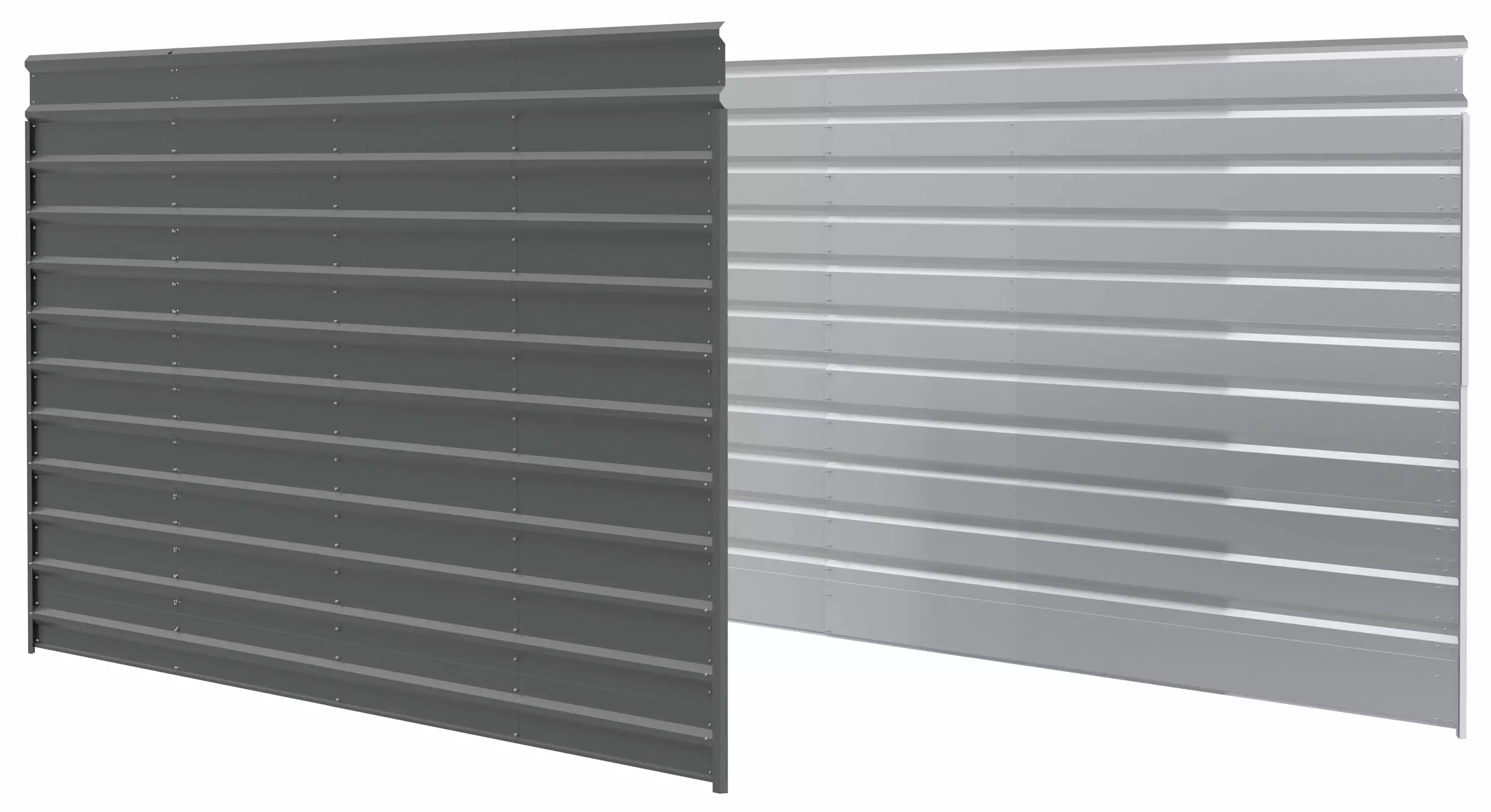 Arrow 20x9 Charcoal Two Sided Steel Carport Enclosure Vehicle Protection