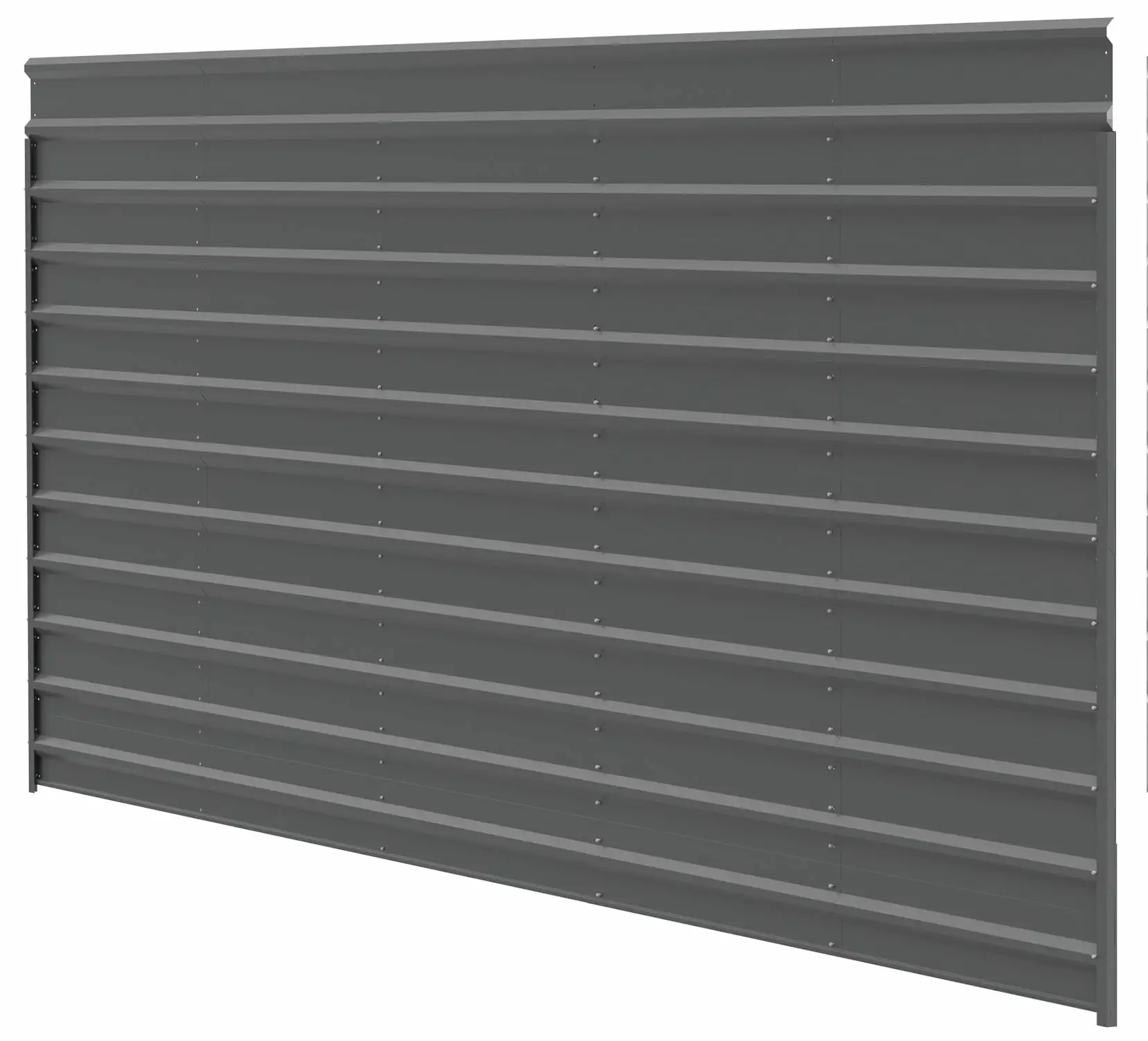 Arrow 24ft x 9ft Charcoal One Sided Steel Carport Enclosure Vehicle Protection