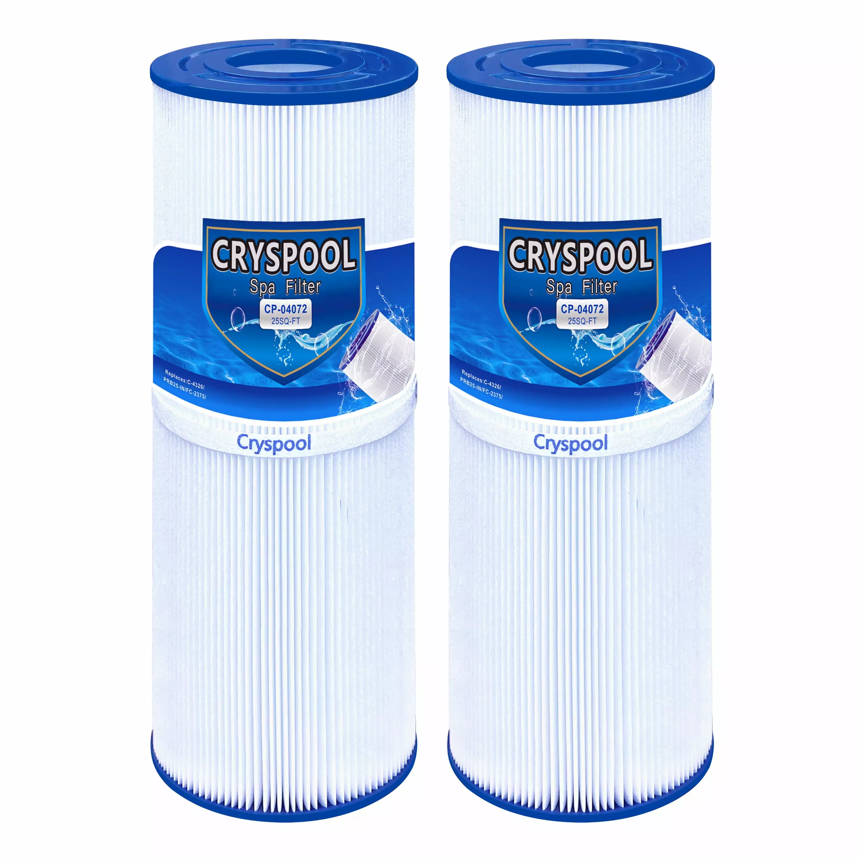 Cryspool PRB25- Spa Filter Replaces Unicel C-4326 Hot Tub Filter 2 Pack