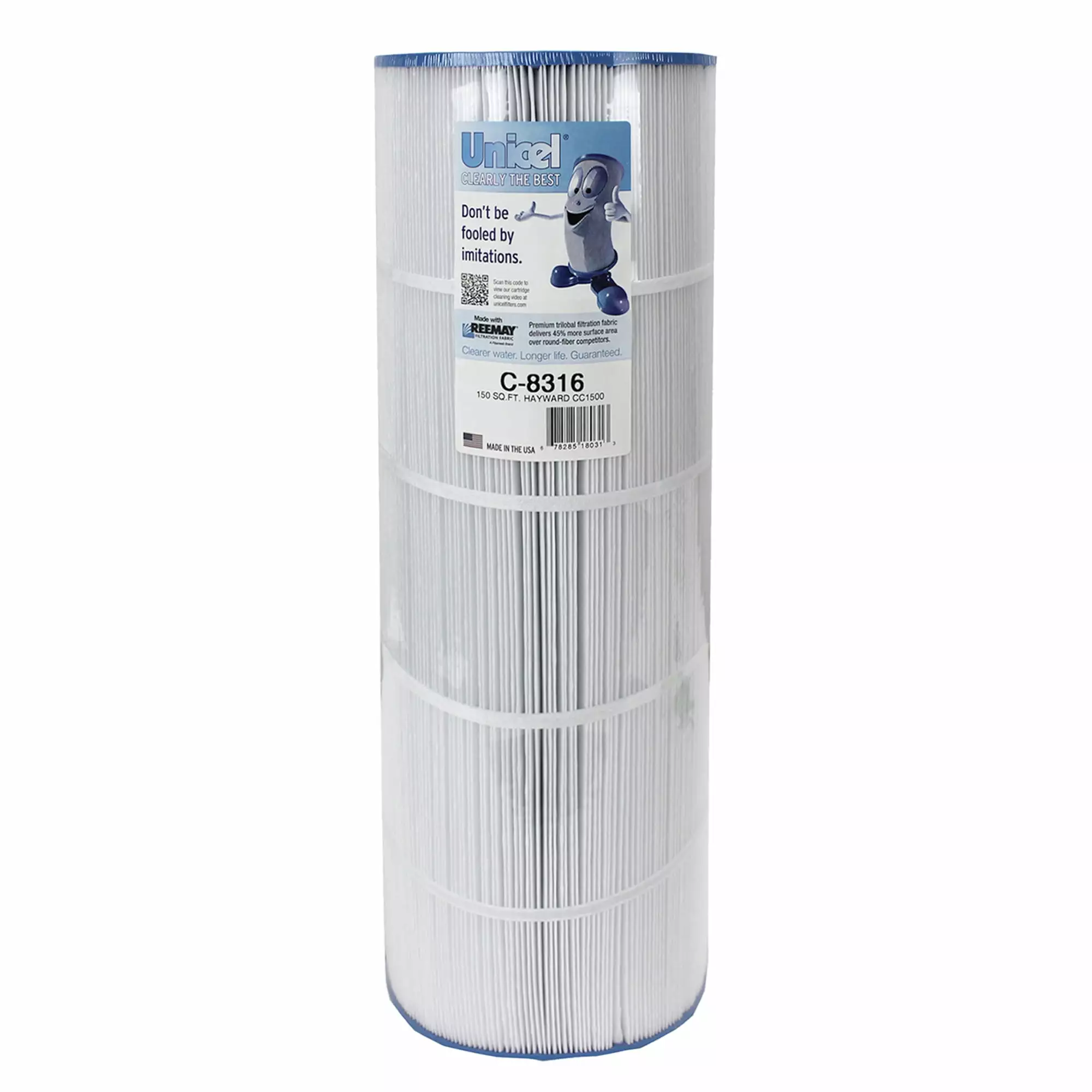 Unicel C-8316 Replacement 150 SqFt Pool Filter Cartridge 215 Pleats Efficient Pool Filtration