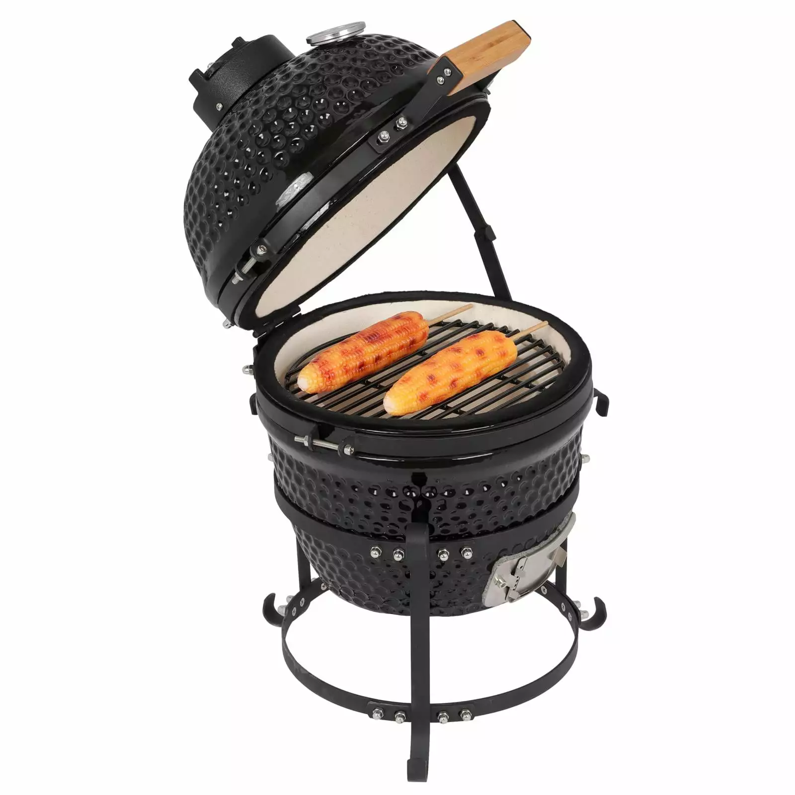 Ktaxon 13 Inch Travel-friendly Charcoal Grill Round Ceramic BBQ