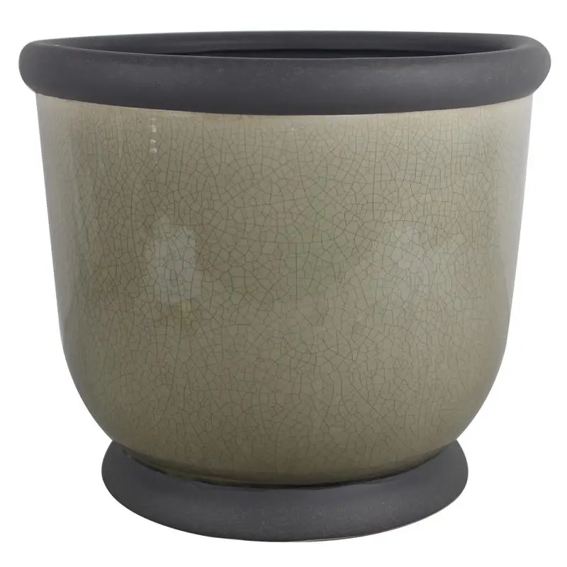 Trendspot Bellville 10.2 . Ceramic Planter Gray Modern Indoor Outdoor Flower Pot